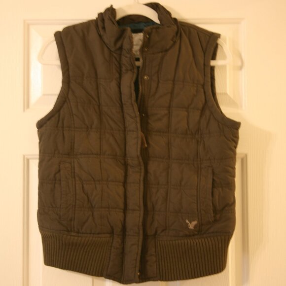 American Eagle Outfitters Women's Puffer Vest, Size Large, Brown - Picture 1 of 3